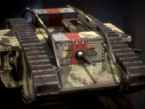 landship wwi heavy tank low-poly 3D 模型