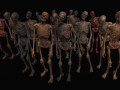 skeleton zombies low-poly Modèle 3D