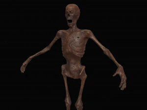skeleton zombies low-poly 3D Model
