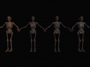 skeleton zombies low-poly Model 3D