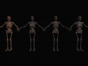 skeleton zombies low-poly 3D Model