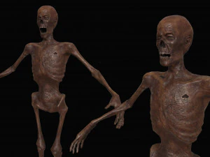 skeleton zombies low-poly 3D Model