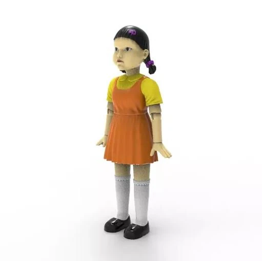 squid game doll 3D Model .c4d .max .obj .3ds .fbx .stl .blend 