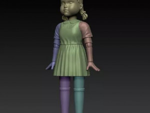 squid game doll Modello 3D