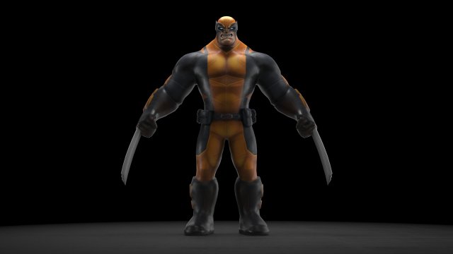 Wolverine Comic Free low-poly 3D 모델 .c4d .max .obj .3ds .fbx .stl .blend 