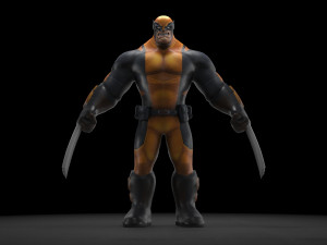 Wolverine Comic Free low-poly 3D-Modell