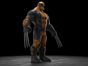 Росомаха Комикс Бесплатно низкополигональная 3D Модель