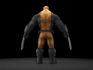 Росомаха Комикс Бесплатно низкополигональная 3D Модель