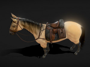 Caballo Horse Low-poly Model 3D