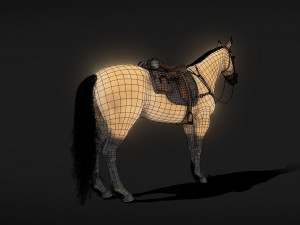 Caballo Horse Low-poly Model 3D