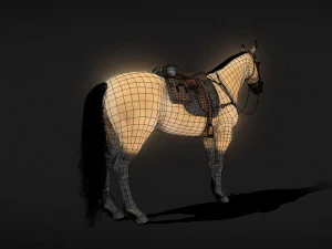Caballo Horse Low-poly 3D Model