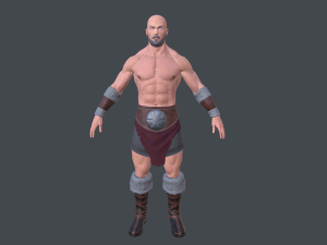 barbarian low poly Model 3D