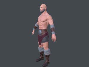 barbarian low poly 3D 模型