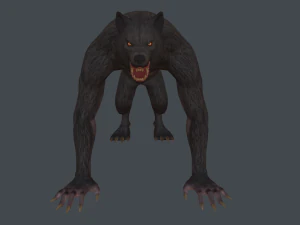 狼人低聚 3D 模型