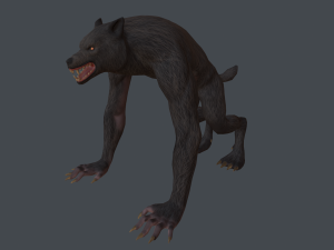 werewolf low poly 3D Model