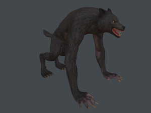 werewolf low poly 3D Model