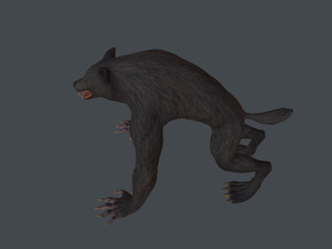 werewolf low poly 3D Model