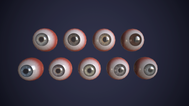 realtime eyes pack Modello 3D .c4d .max .obj .3ds .fbx .stl .blend 