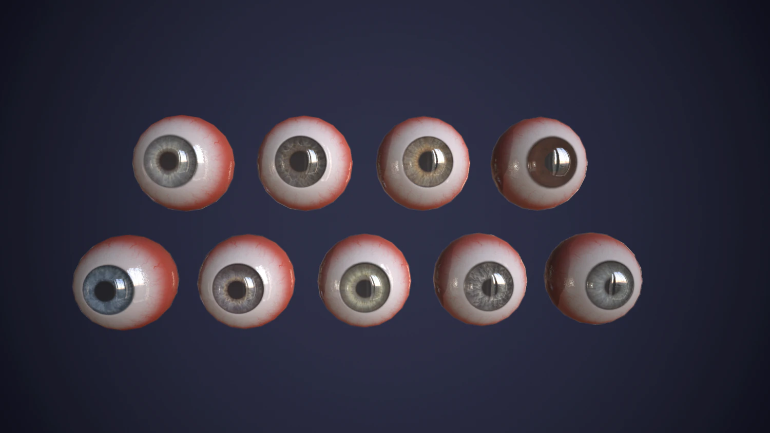 realtime eyes pack 3D Model .c4d .max .obj .3ds .fbx .stl .blend 