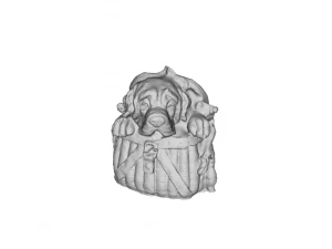 puppy in a box 3D Model
