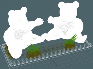 panda stand phone 3D-Druckmodell