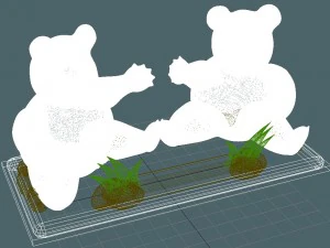 panda stand phone 3D Print Model