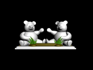 panda stand phone 3D-Druckmodell