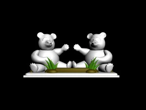 panda stand phone 3D Print Model