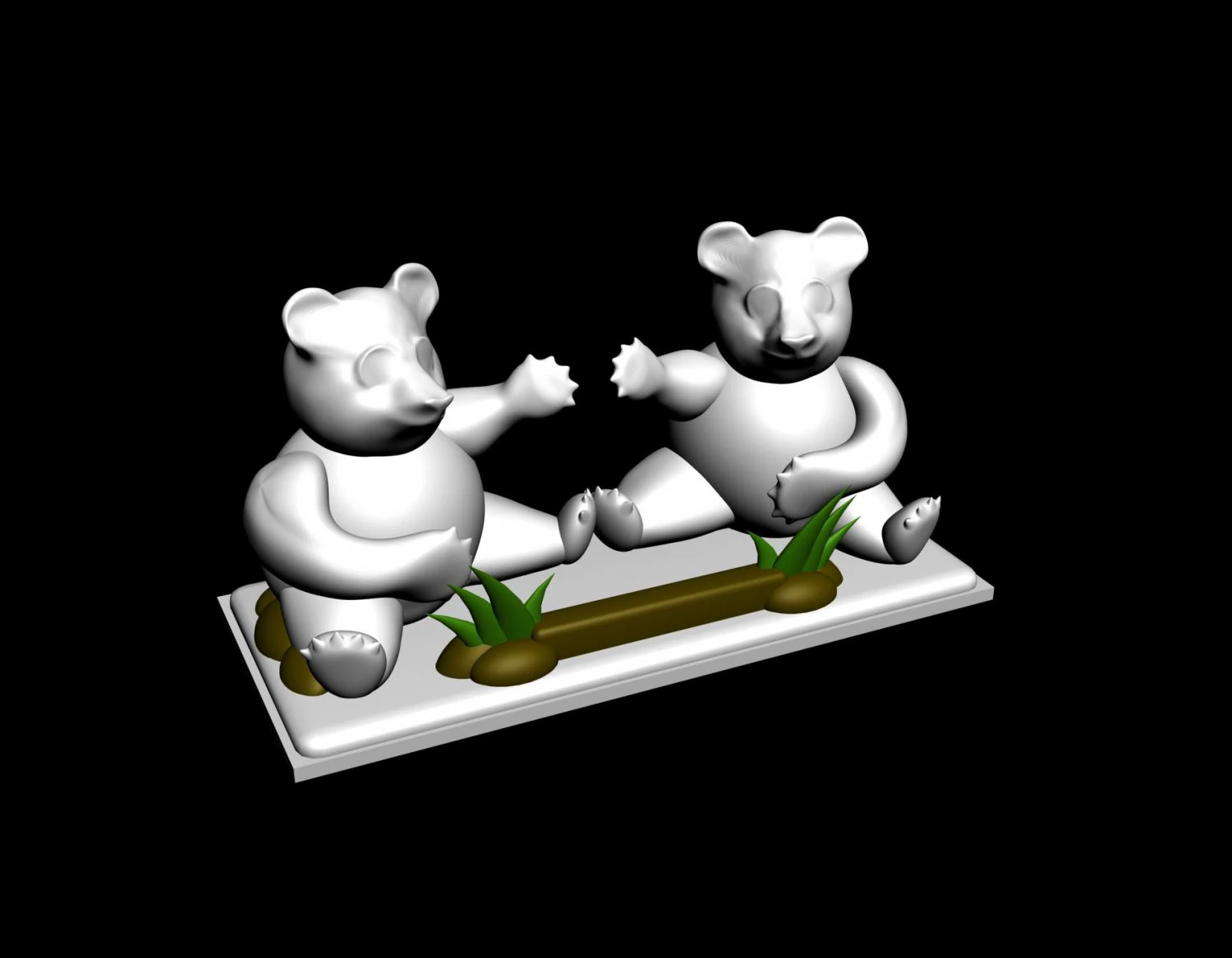 panda stand phone 3D Print Model .c4d .max .obj .3ds .fbx .stl .blend