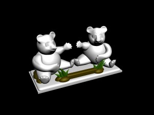 panda stand phone 3D Print Model