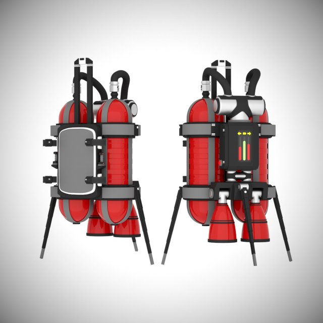 jetpack 3D-Modell .c4d .max .obj .3ds .fbx .stl .blend 