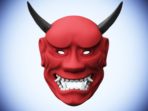 devil mask hannya Modelo de Impressão 3D