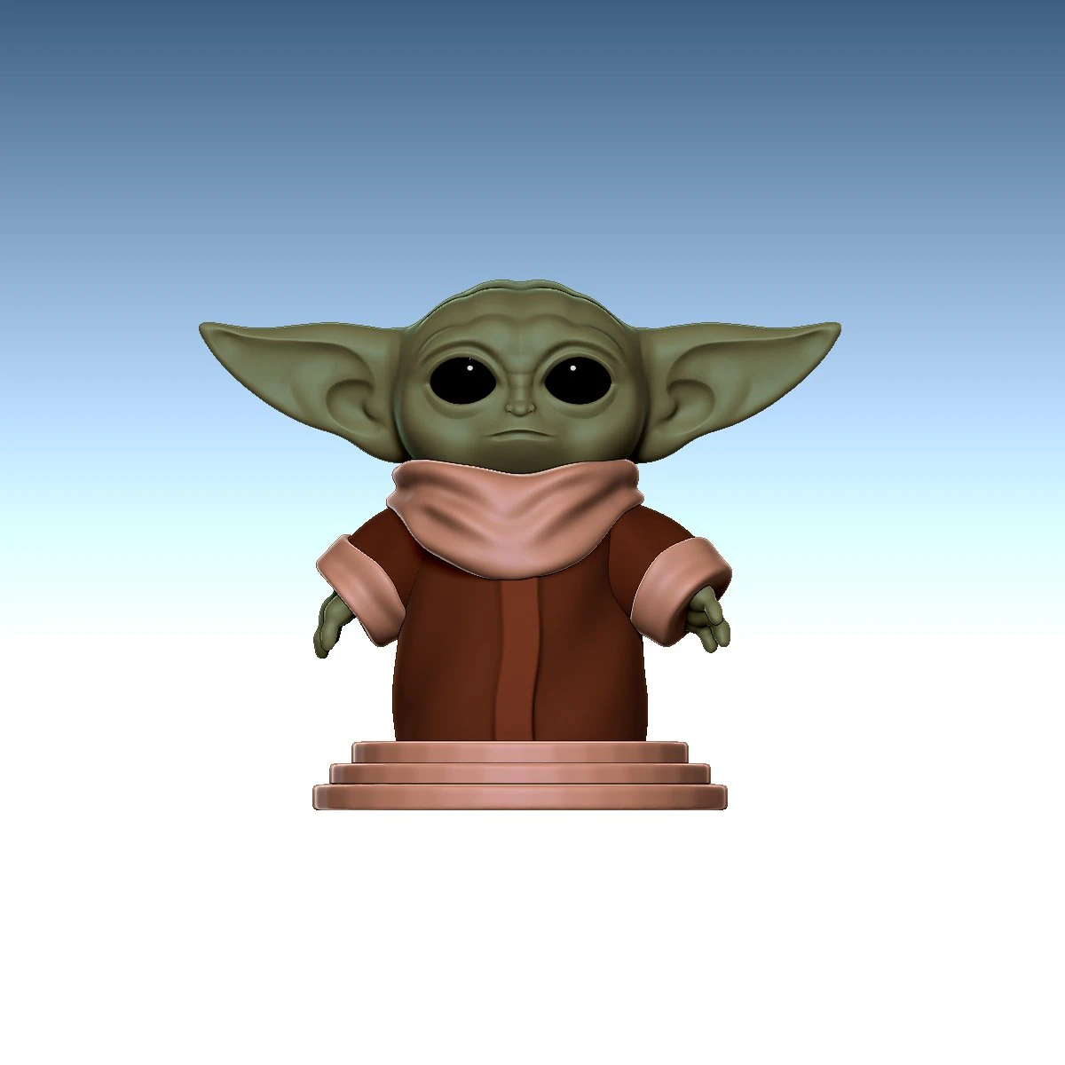 mandalorian baby yoda 3D Print Model .c4d .max .obj .3ds .fbx .stl .blend 
