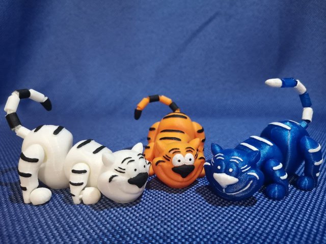 flexi tiger Modello di stampa 3D .c4d .max .obj .3ds .fbx .stl .blend 