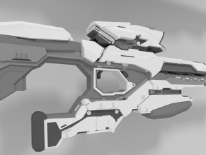 futuristic sniper rifles 3D Модель