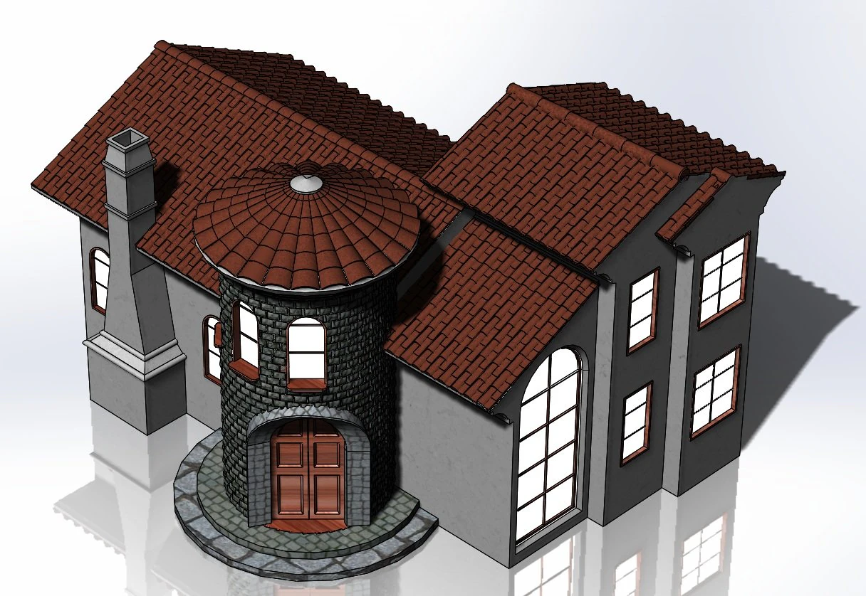 house 3D Print Model .c4d .max .obj .3ds .fbx .stl .blend 