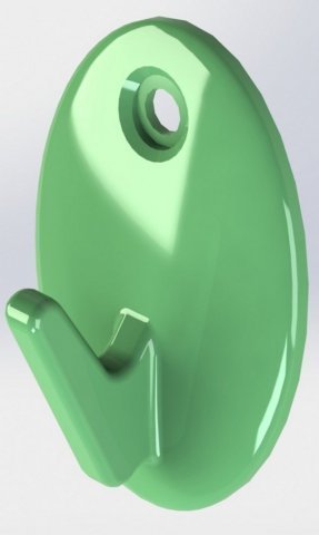 hook wall 3D 프린트 모델 .c4d .max .obj .3ds .fbx .stl .blend 
