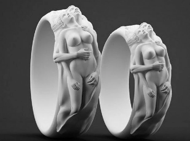 ring engagement 3D Print Model .c4d .max .obj .3ds .fbx .stl .blend 