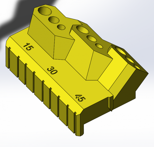 a drilling template 3D 모델 .c4d .max .obj .3ds .fbx .stl .blend 