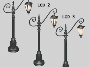 old street lanterns 3D Model