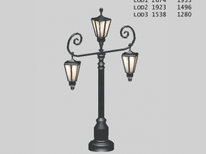 old street lanterns 3D मॉडल