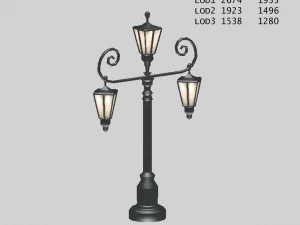 old street lanterns 3D Model