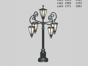 old street lanterns 3D मॉडल