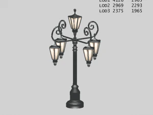 old street lanterns 3D Model