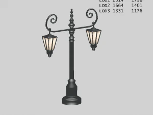 old street lanterns 3D Model