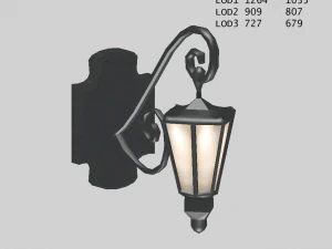 old street lanterns 3D Model