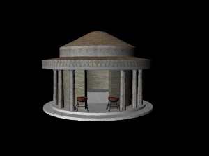 tholos temple low poly 3D Model
