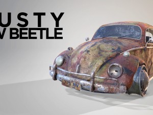 rusty volkswagen beetle 3D Model