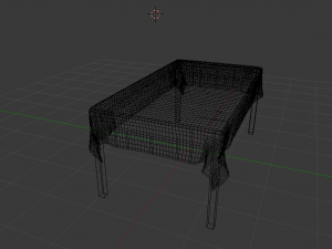 table with tablecloth 3D Model