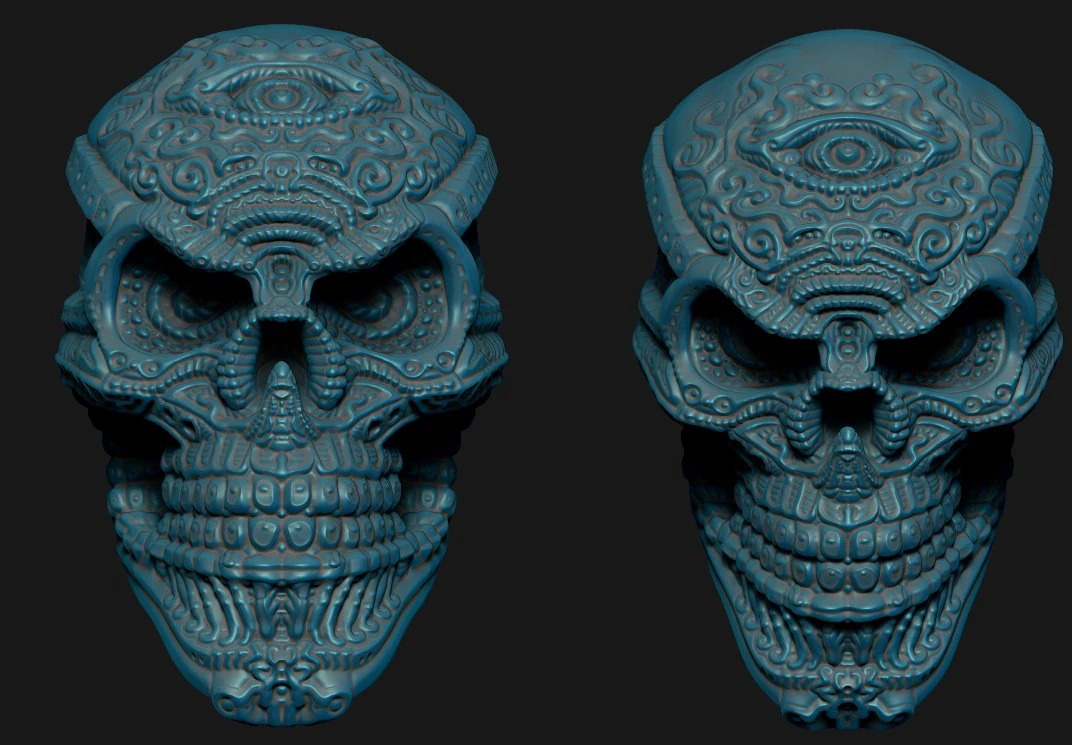 decorative skull 3D Print Model .c4d .max .obj .3ds .fbx .stl .blend 